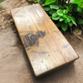 kh28 86 indian furniture 'lived' old teak low table top