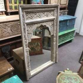kh28 m 18594 indian furniture mihrab arch shaped mirror left