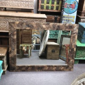 kh28 m 22612 indian furniture chevron patterned mirror front