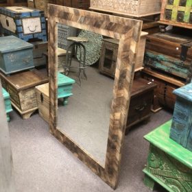 kh28 m 22612 indian furniture chevron patterned mirror right