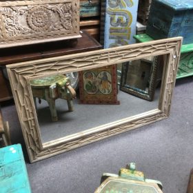 kh28 m 23036 indian furniture wooden honeycomb mirror landscape