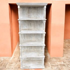 kh28 m 23248 indian furniture open slim display case white