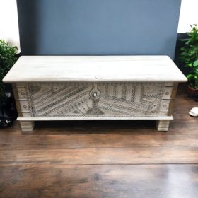 kh28 m 23452 indian furniture attractive white trunk front