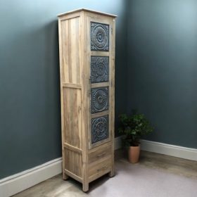 k83 2809 indian furniture heritage slim cabinet teakwood