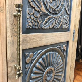 k83 2809 indian furniture heritage slim cabinet rosette
