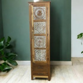 k83 2810 indian furniture tall single door cabinet drawer