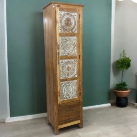 k83 2810 indian furniture tall single door cabinet wooden