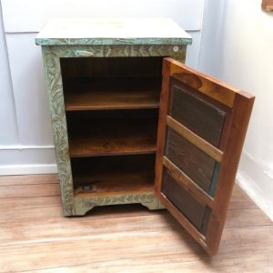 k83 2889 indian furniture coastal blue cabinet textured