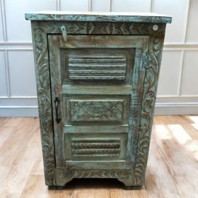 k83 2889 indian furniture coastal blue cabinet ornate