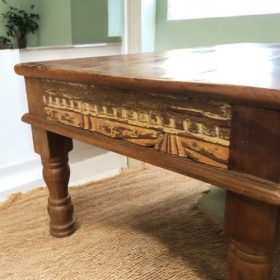 k83 4886 indian furniture darkwood coffee table turned legs