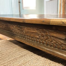 k83 4887 indian furniture wooden coffee table carvings