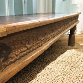 k83 4887 indian furniture wooden coffee table turned leg