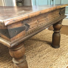 k83 4887 indian furniture wooden coffee table metalwork