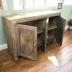 k83 4904 indian furniture unique sunburst sideboard storage