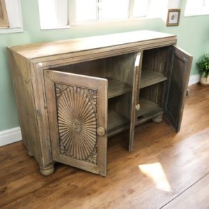 k83 4904 indian furniture unique sunburst sideboard storage
