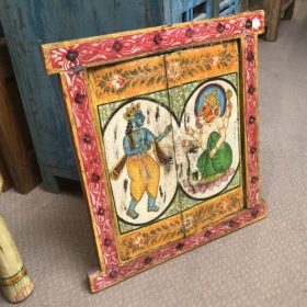 kh28 239 indian furniture hand painted window frame wooden