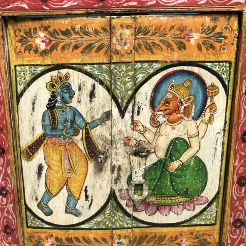 kh28 239 indian furniture hand painted window frame artwork