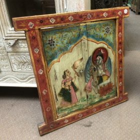 kh28 240 indian furniture doored window frame left