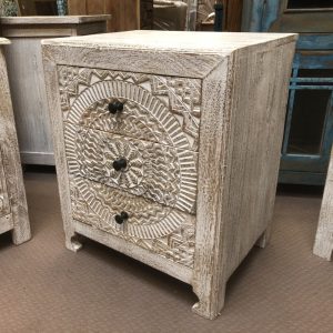 kh28 243 indian furniture whitewash bedside drawers main
