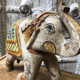 kh28 245 b indian accessory gift painted wooden elephants artwork