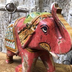 kh28 245 c indian accessory gift painted wooden elephants artwork