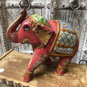 kh28 245 c indian accessory gift painted wooden elephants main