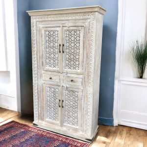 kh28 246 indian furniture floral jali cabinet main