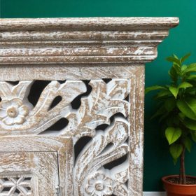 kh28 247 indian furniture floral jali sideboard carving