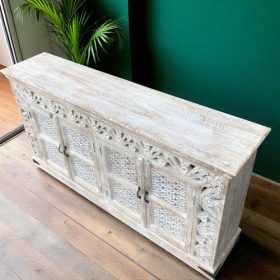 kh28 247 indian furniture floral jali sideboard mango