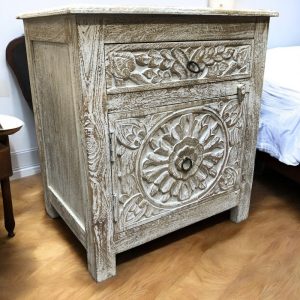 kh28 249 indian furniture whitewash bedside cabinets left main
