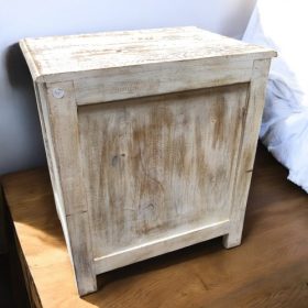 kh28 249 indian furniture whitewash bedside cabinets right back