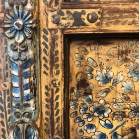kh28 251 indian furniture orange hand painted door orange