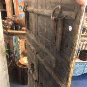 kh28 251 indian furniture orange hand painted door back