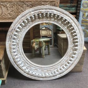 kh28 252 indian furniture circular spindle mirror main