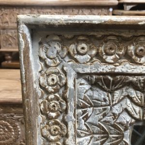 kh28 253 indian furniture large grey mirror carved