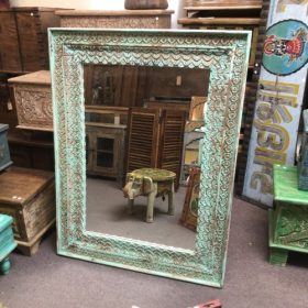 kh28 254 indian furniture large pale teal mirror mango