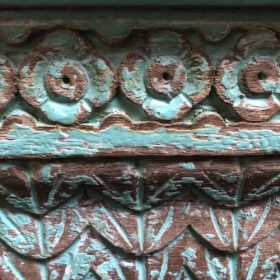 kh28 254 indian furniture large pale teal mirror floral