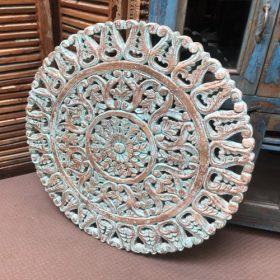 kh28 255 indian furniture circular carved wall panel right