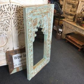 kh28 256 indian furniture mihrab arch mirrors blue