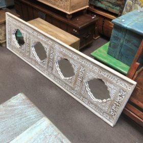 kh28 257 indian furniture carved 4 mirror frame landscape