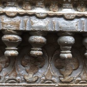 kh28 259 indian furniture full length spindle mirror ornate