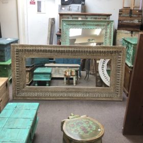 kh28 259 indian furniture full length spindle mirror landscape