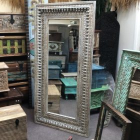 kh28 259 indian furniture full length spindle mirror right