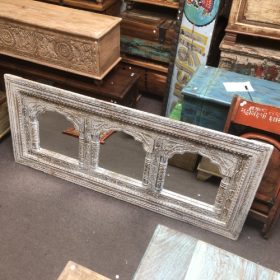 kh28 260 indian furniture triple archway mirror pillar
