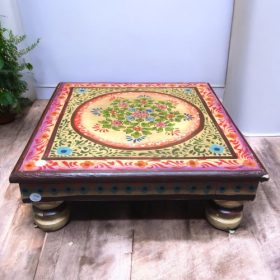 kh28 261 a indian furniture vibrant hand painted bajot front