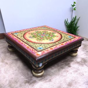 kh28 261 a indian furniture vibrant hand painted bajot main