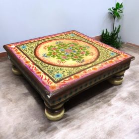 kh28 261 a indian furniture vibrant hand painted bajot patterned