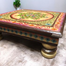 kh28 261 a indian furniture vibrant hand painted bajot decorative