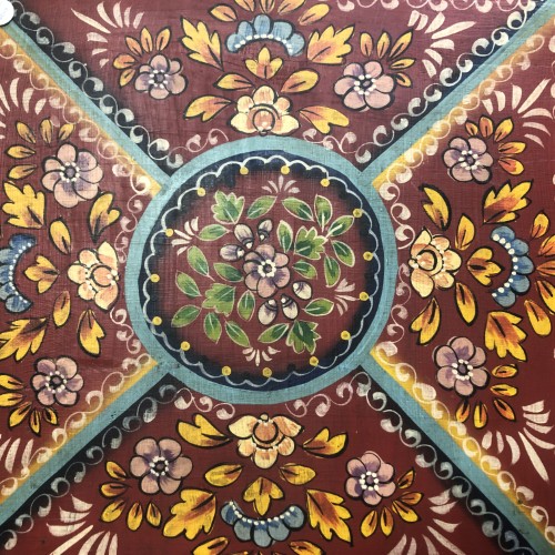 kh28 261 b indian furniture red hand painted bajot floral