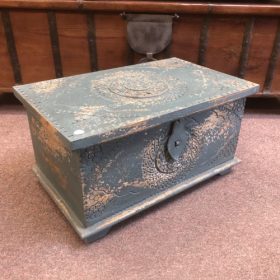 kh28 m 11618 indian furniture heather blue storage trunk box